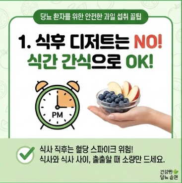 당뇨 환자를 위한 안전한 과일 섭취 꿀팁