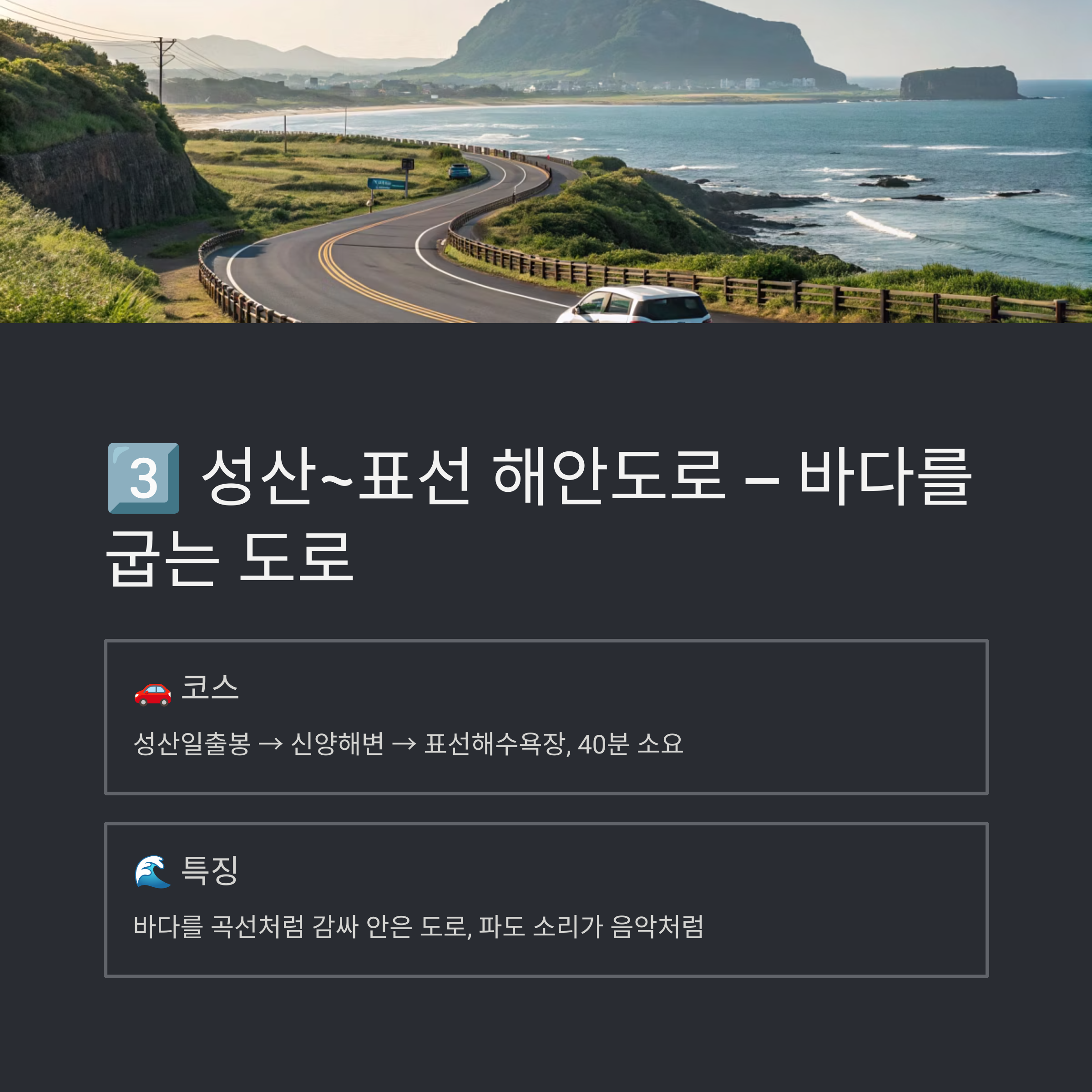 성산~ 표선 해안도로