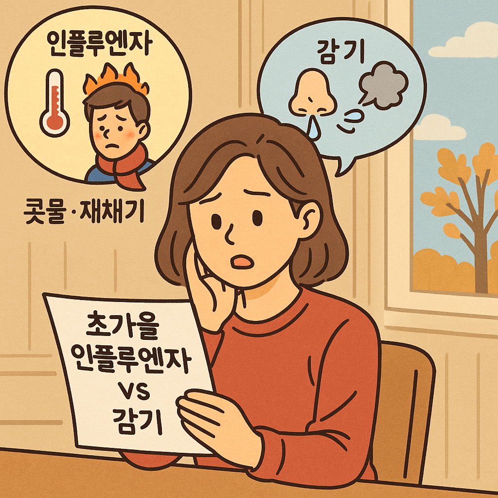 초가을 인플루엔자와 감기 구별법