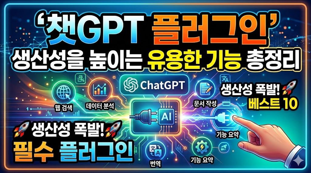 챗GPT 플러그인: 생산성을 높이는 유용한 기능 총정리