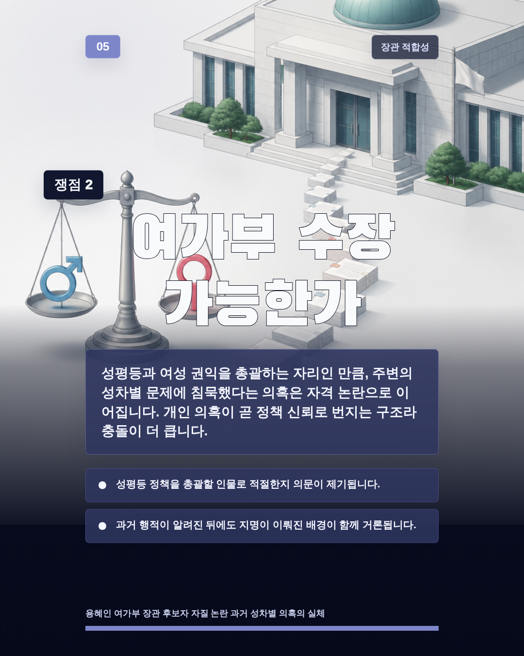 여가부 수장 가능한가