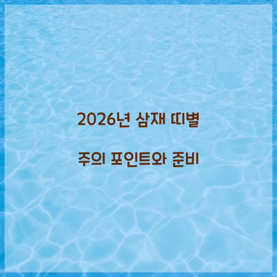 2026년 삼재