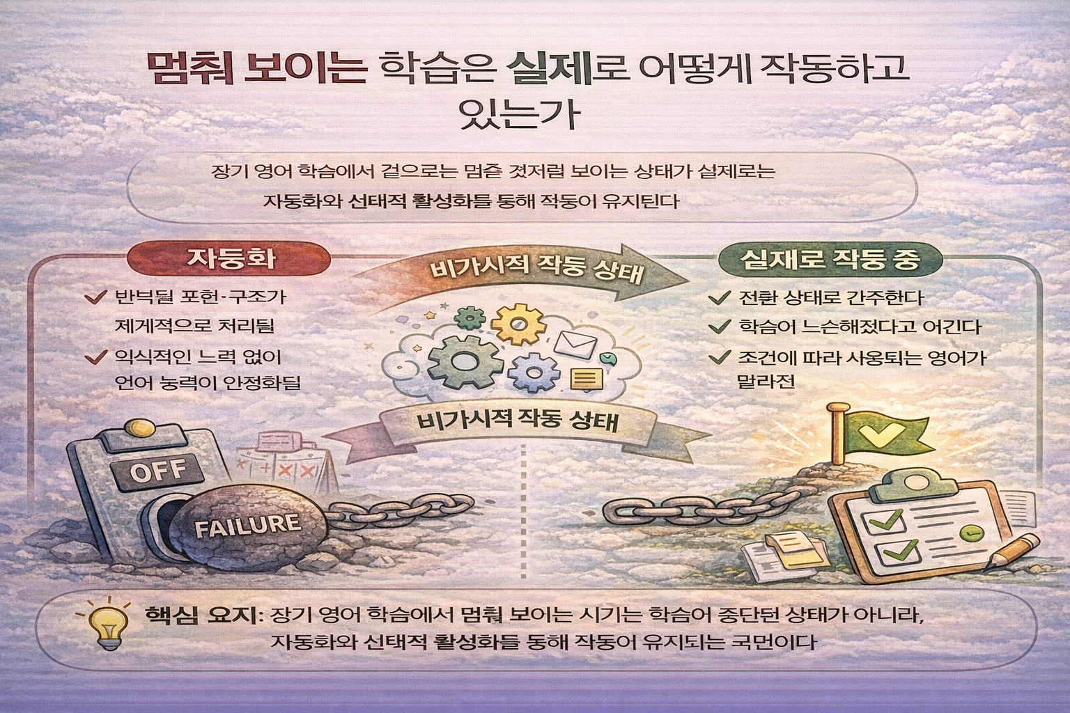 TEFL 영어교수법 멈춰 보이는 학습은 실제로 어떻게 작동하고 있는가