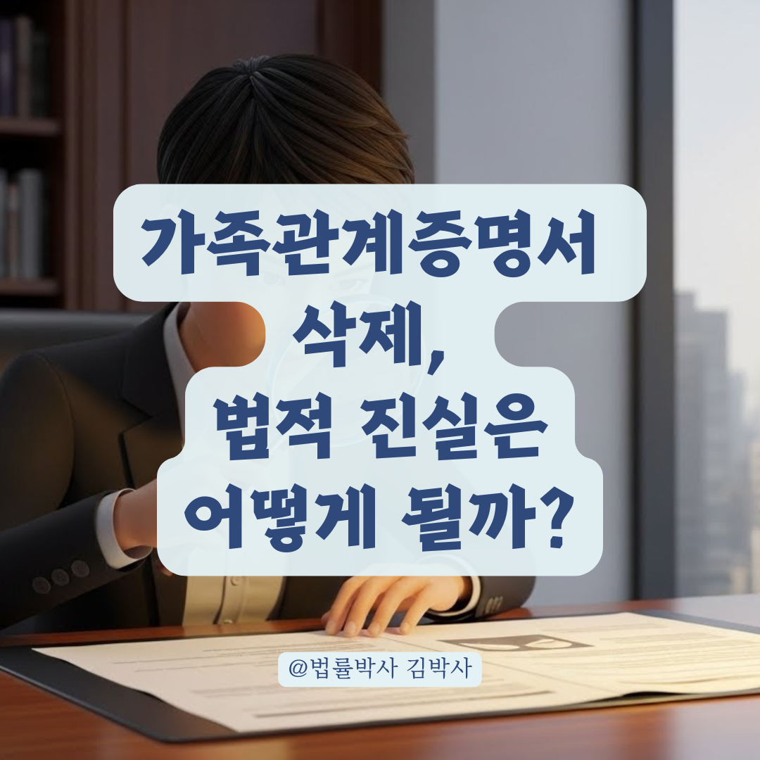 가족관계증명서에서 특정인을 강제로 삭제하는 법적 가능성 알아보기