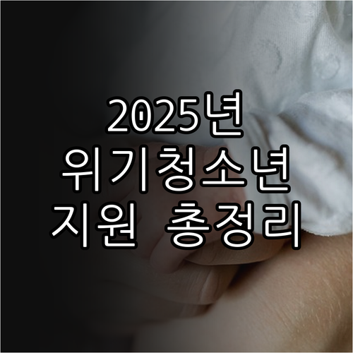 놓치면 손해! 2025 위기청소년 지..