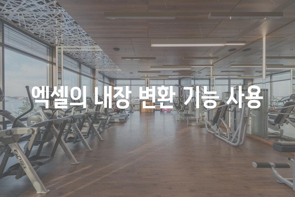 엑셀의 내장 변환 기능 사용