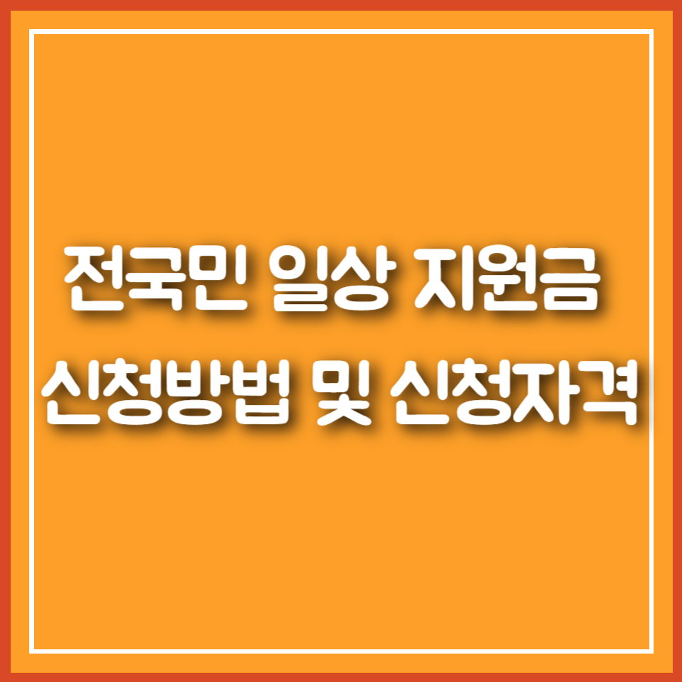 전국민 일상 지원금
