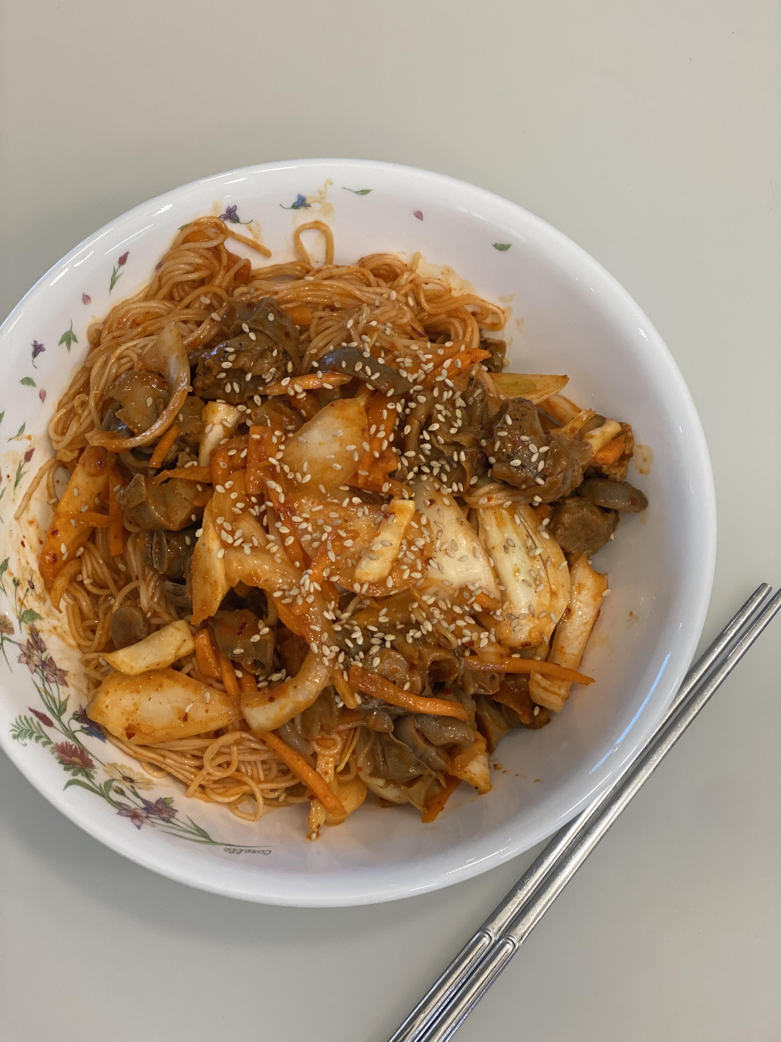 비빔국수 완성
