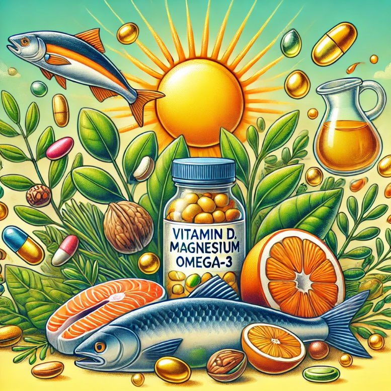 몸에 좋은 영양소 비타민D, 마그네슘, 오메가3