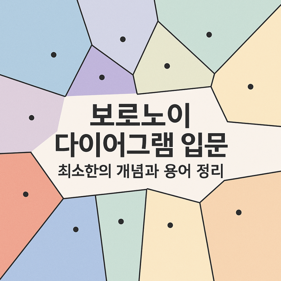 보로노이 다이어그램 입문, 최소한의 개념과 용어 정리