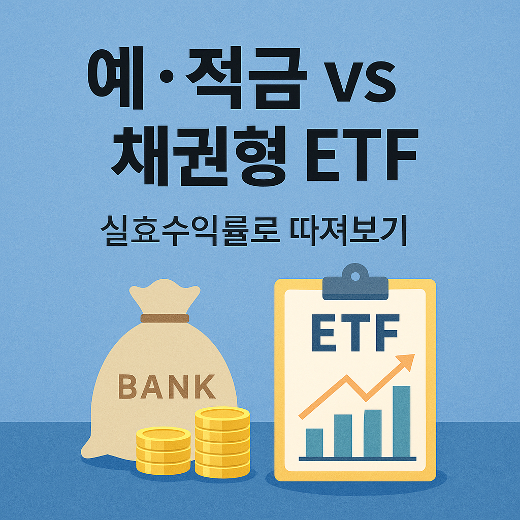 예적금 vs 채권형 ETF: 내 돈이 실제로 얼마나 늘어날까?
