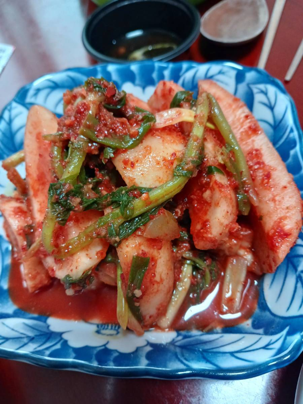 알타리 김치 비주얼