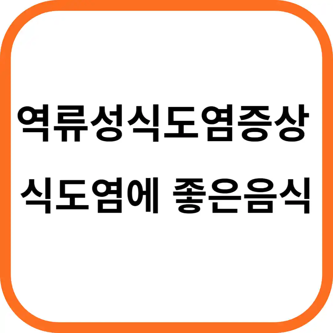 역류성식도염에 좋은 음식