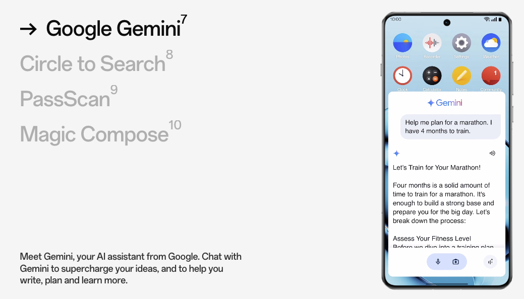 OxygenOS 16 Gemini 통합 예시 이미지
