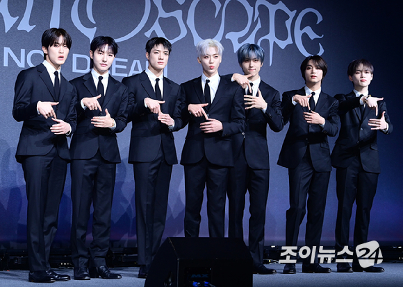 그룹 NCT 드림이 25일 오후 서울 광진구 광장동 워커힐에서 열린 NCT DREAM 새 앨범 '드림 이스케이프'(DREAM( )SCAPE) 발매 기념 기자간담회에 참석하고 있다. [사진=정소희 기자]