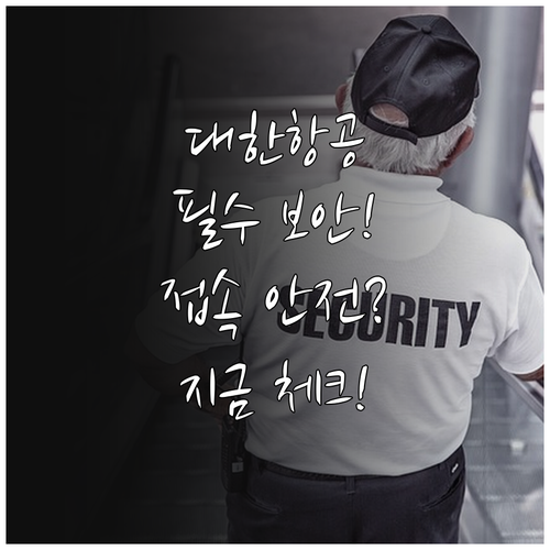 대한항공 공식 채널 안전하게 접속하는..