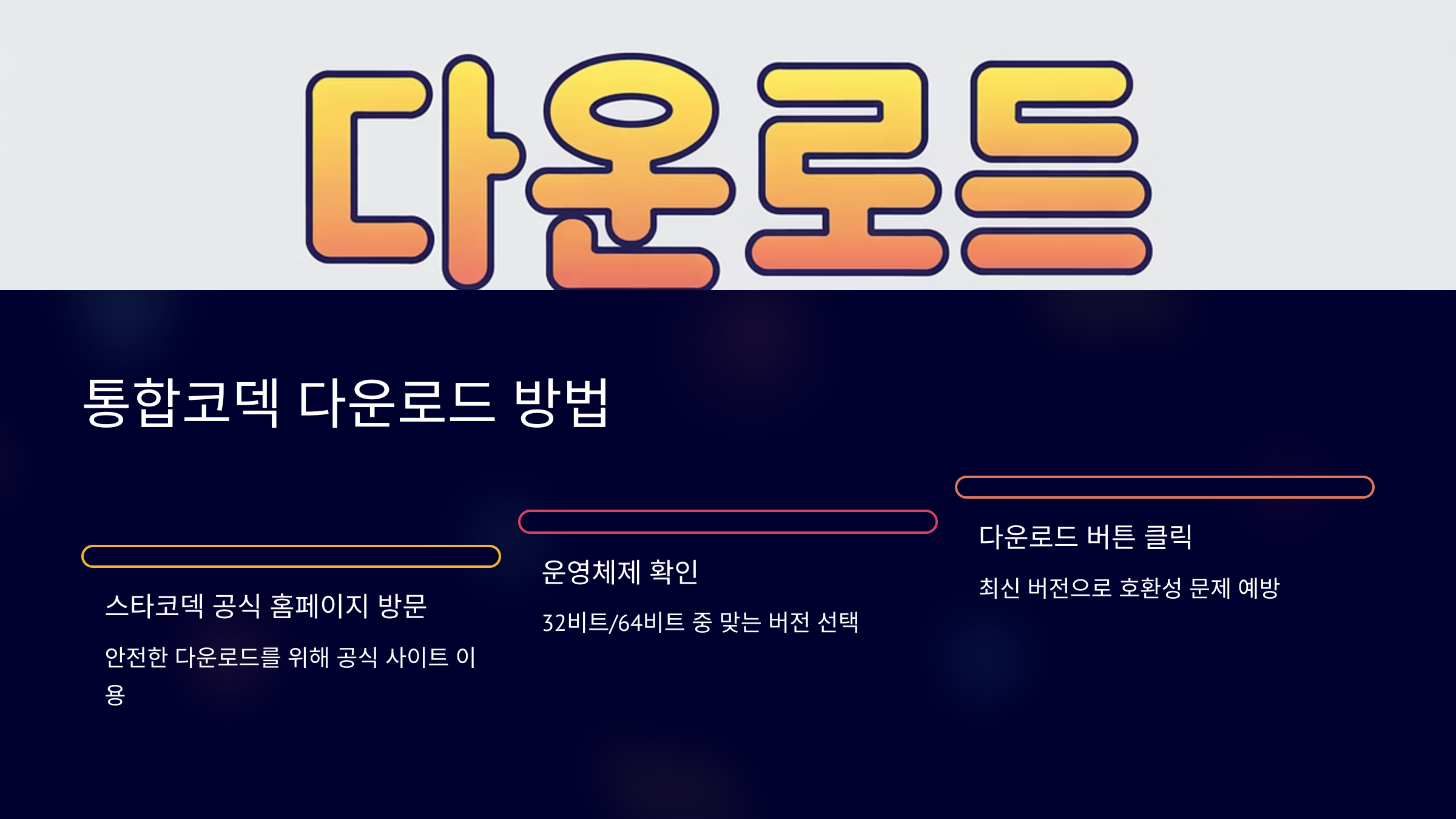 통합코덱 다운로드 방법