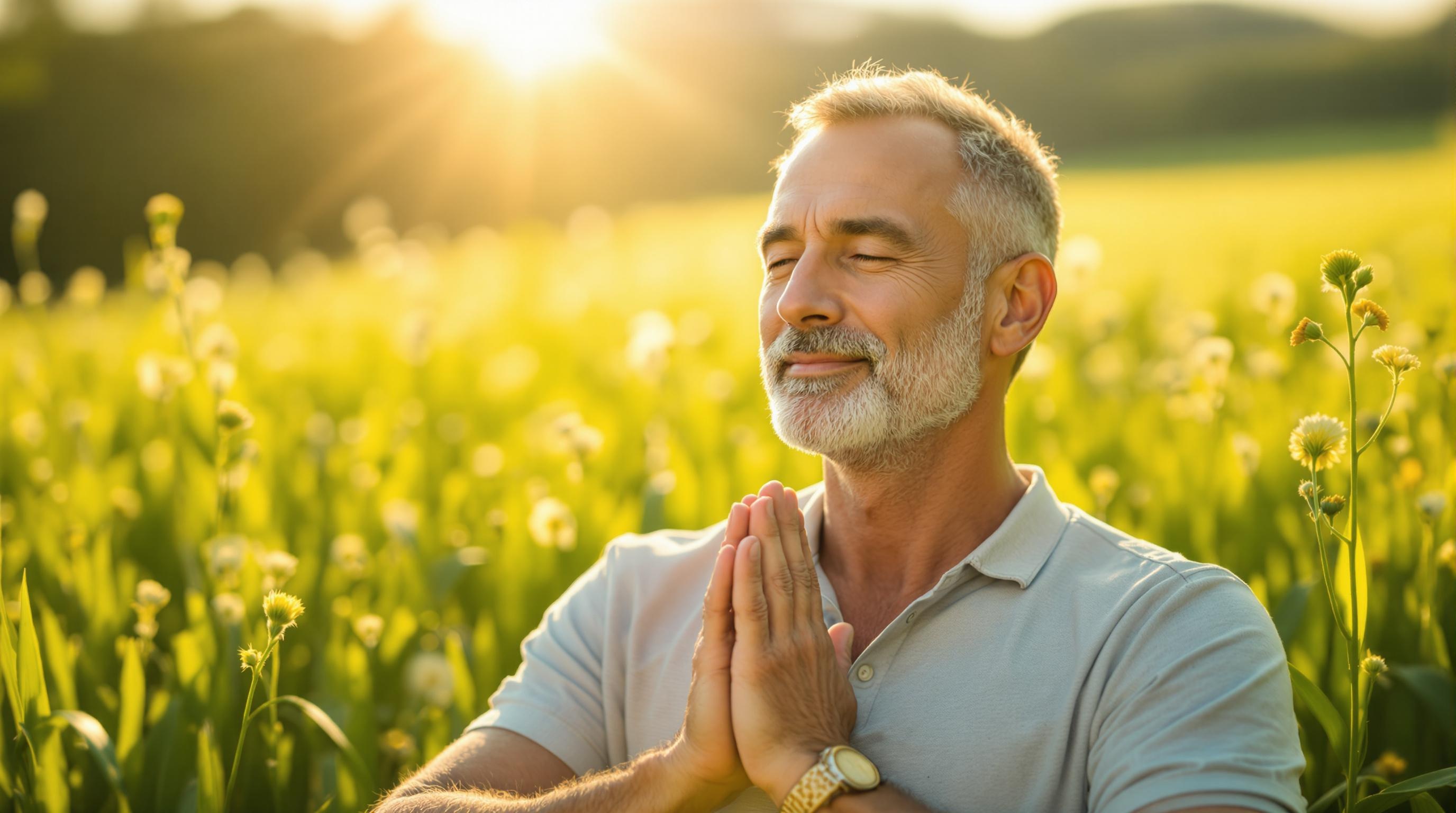 명상중인 남성의 모습