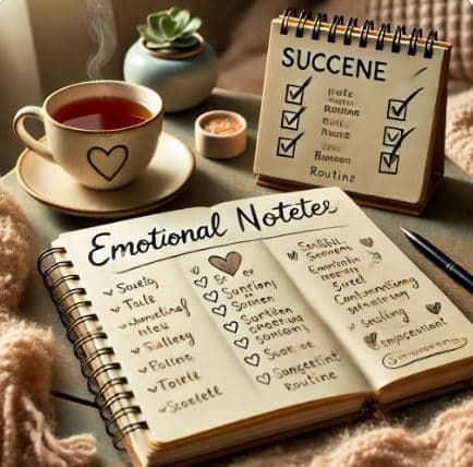 감정 일기와 루틴 체크리스트, 작은 성취의 기록을 쓰는 노트