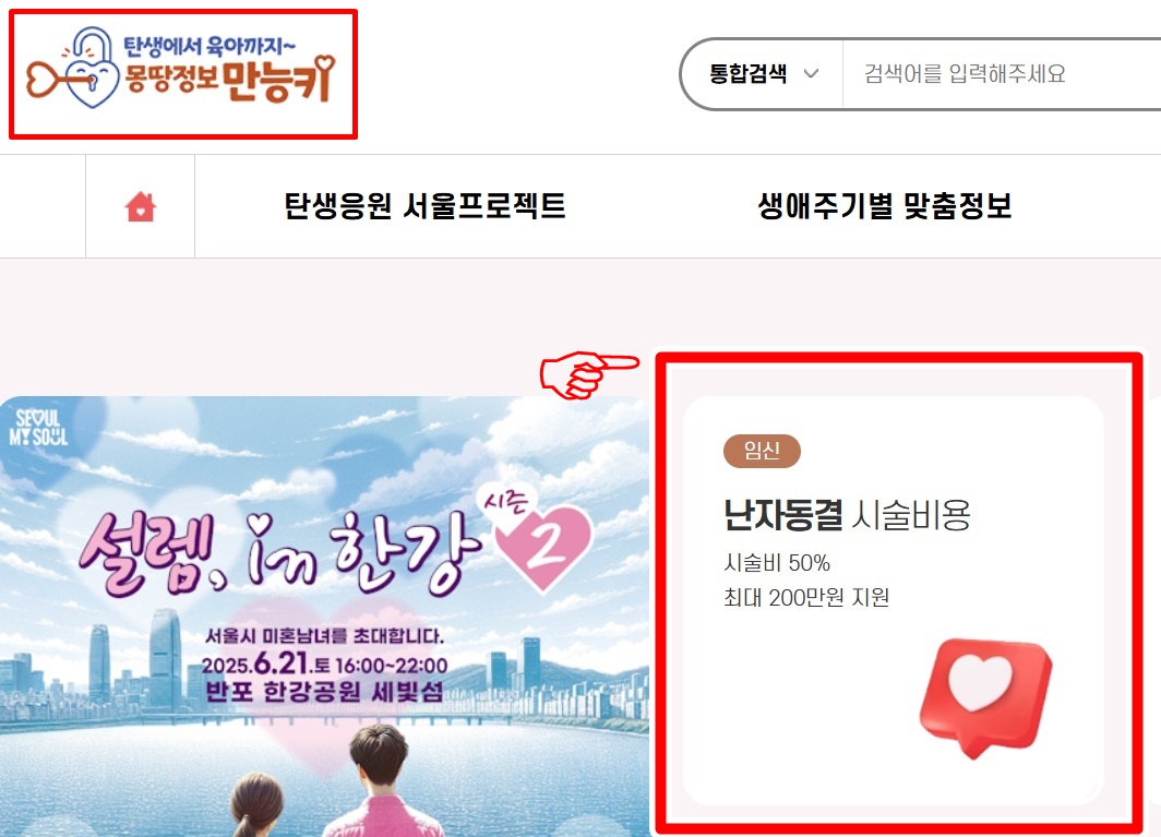 서울시 난자동결 시술 비용 온라인 신청 경로