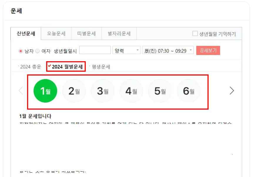 2024 신년운세 무료보기 네이버