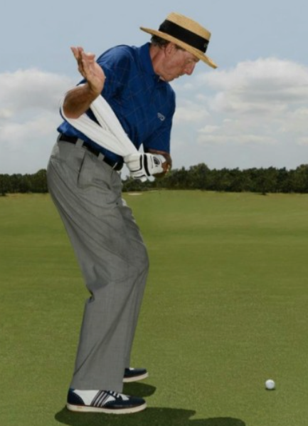 수건을 이용한 골프 연습