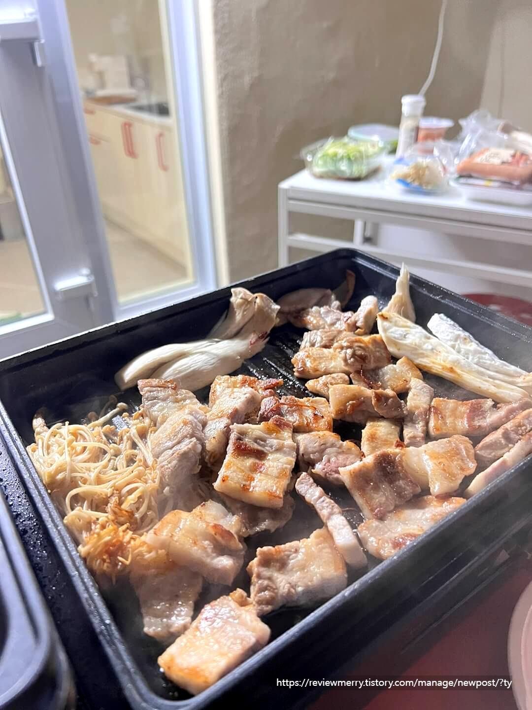 전기그릴 삼겹살