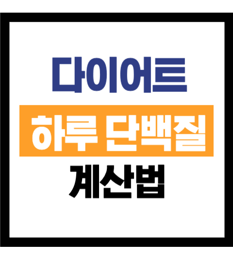 다이어트 하루 단백질 계산법