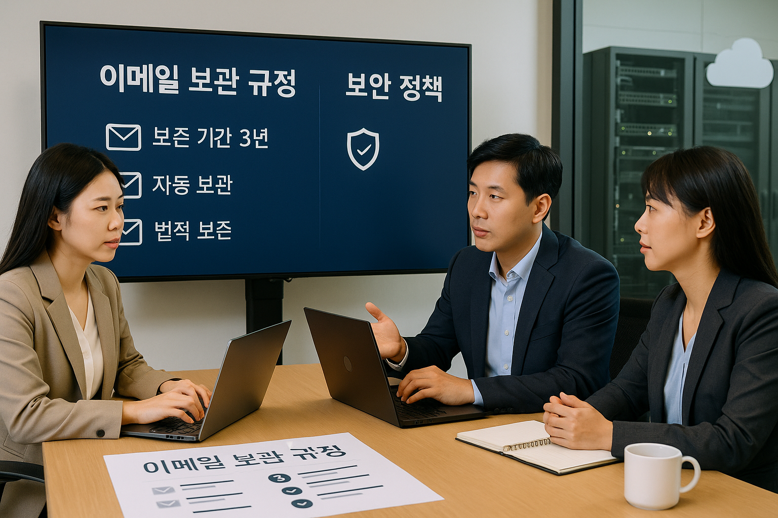 이메일 보관 규정·보안 정책 회의