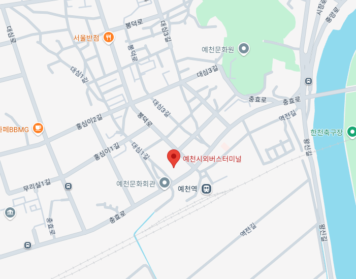 예천시외버스터미널 시간표조회, 예매