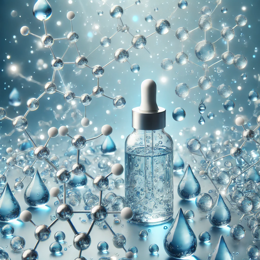 히알루론산의 수분감과 피부를 강조한 이미지