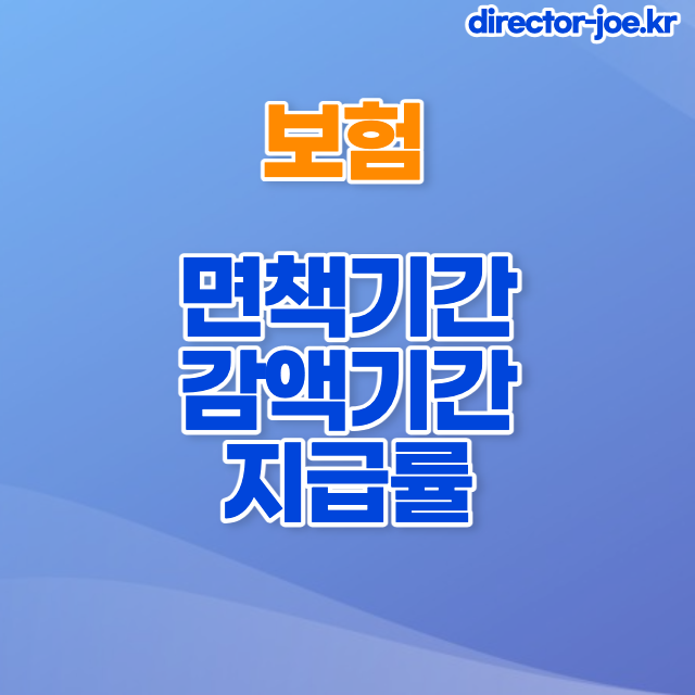 보험 면책기간, 감액기간과 지급률 알아보기