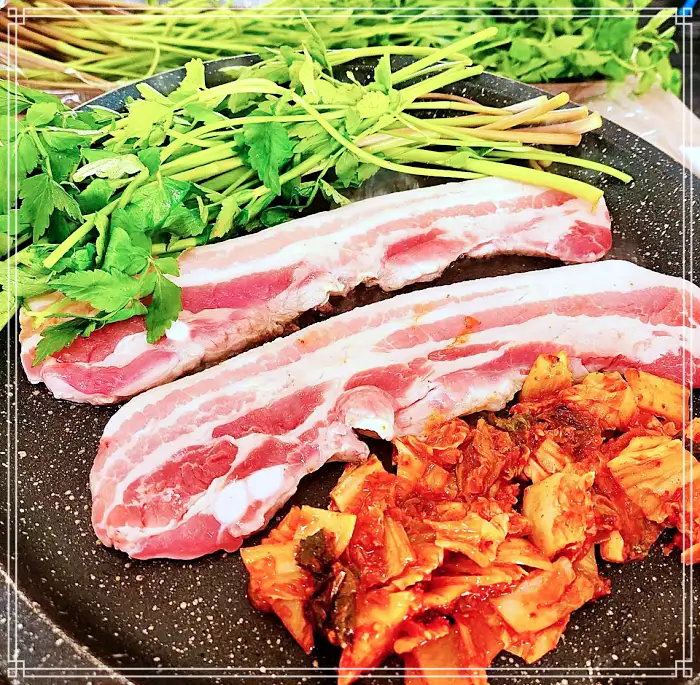 용산 남영 숙대입구 맛집 미나리 삼겹살, 냉삼