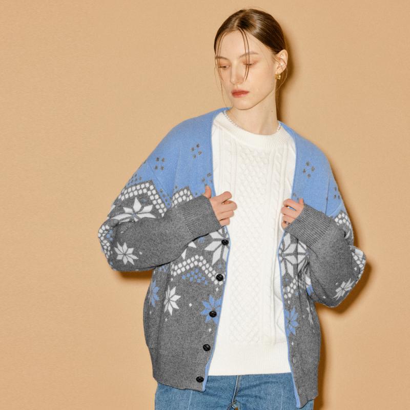 제너럴아이디어 스노잉 노르딕 가디건 S22W06108