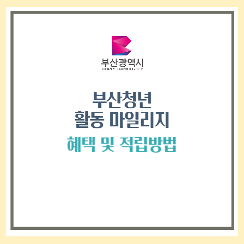 부산청년 활동 마일리지