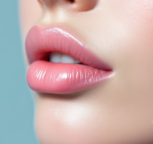 헤르페스를 잘 관리한 건강한 입술 사진