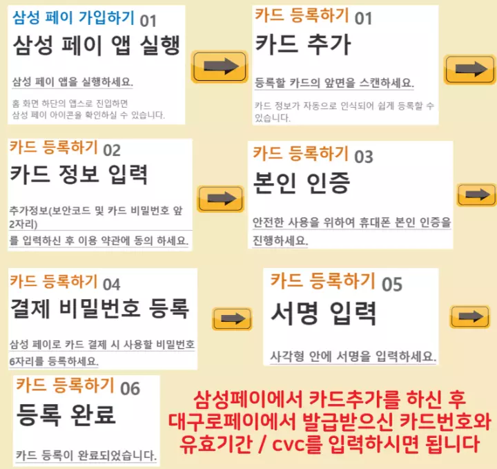 대구로페이 삼성페이등록