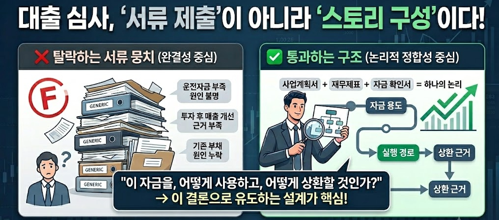 텍스트 이미지
대출심사 서류제출이 아니라 스토리 구성이다