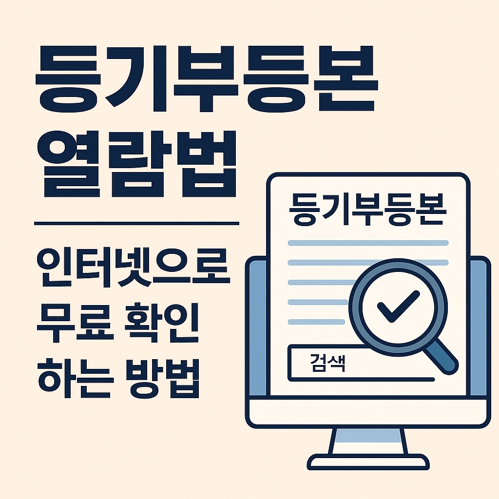 등기부등본 열람법