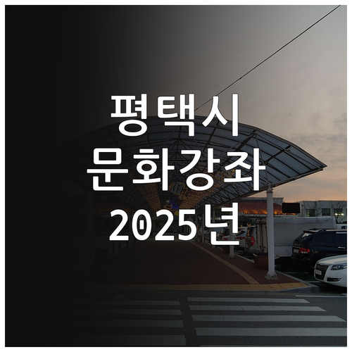 평택시 청소년 문화강좌 2025년 지..