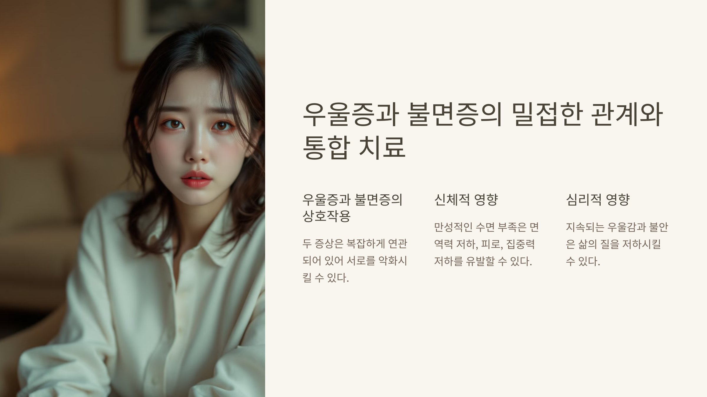 우울증과 불면증의 연관성