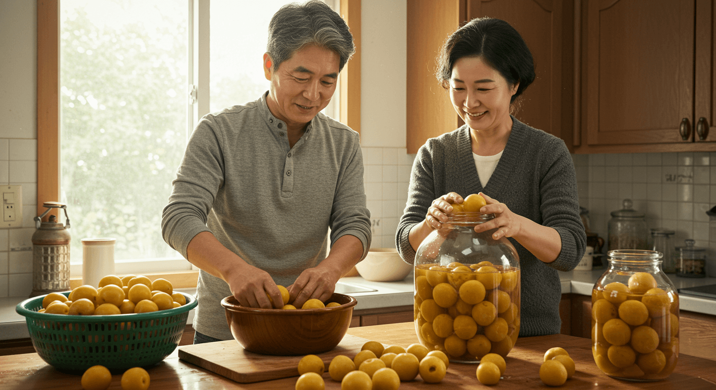 황 매실로 담그는 향긋한 매실 주 레시피