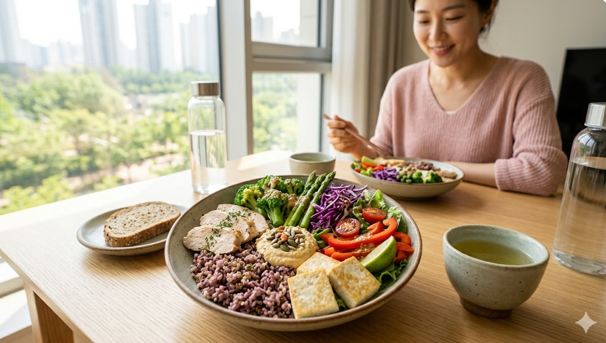 여성 다이어트 가이드 (단백질믹스, 식이섬유강화, 체형관리)