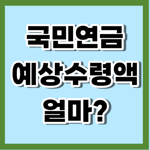 국민연금 예상수령액
