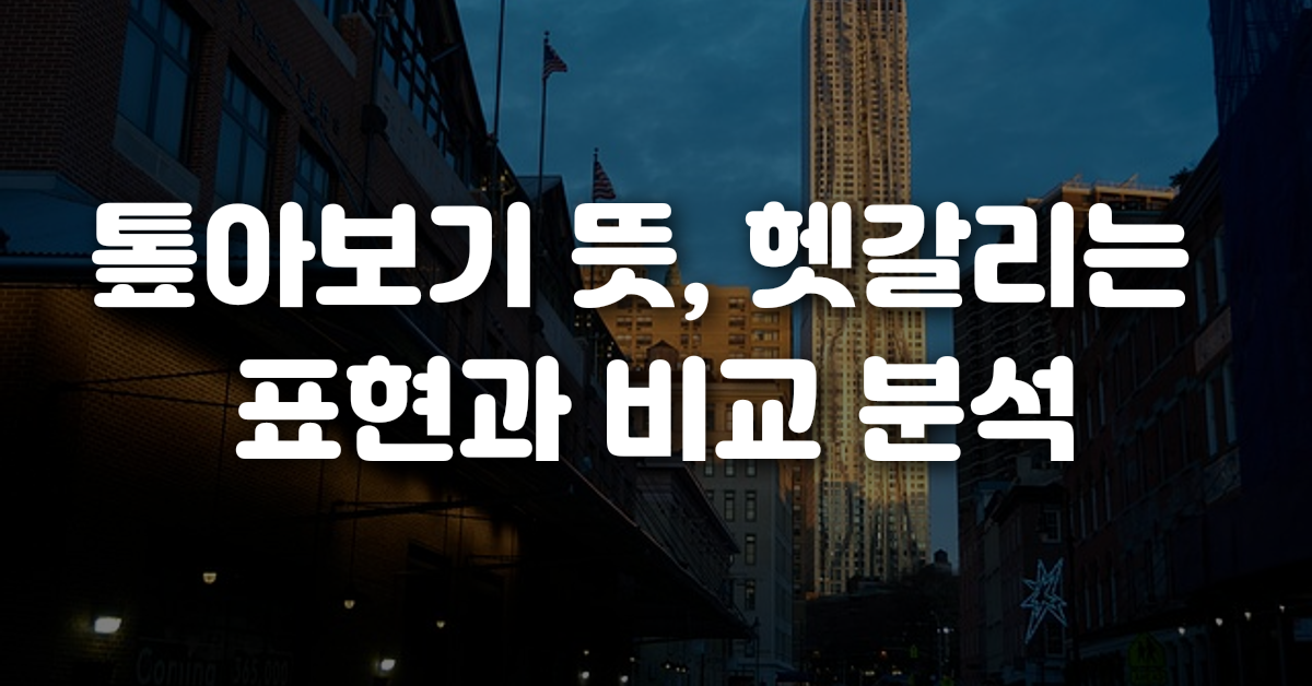 04-톺아보기_뜻_헷갈리는_표현과_비교_분석