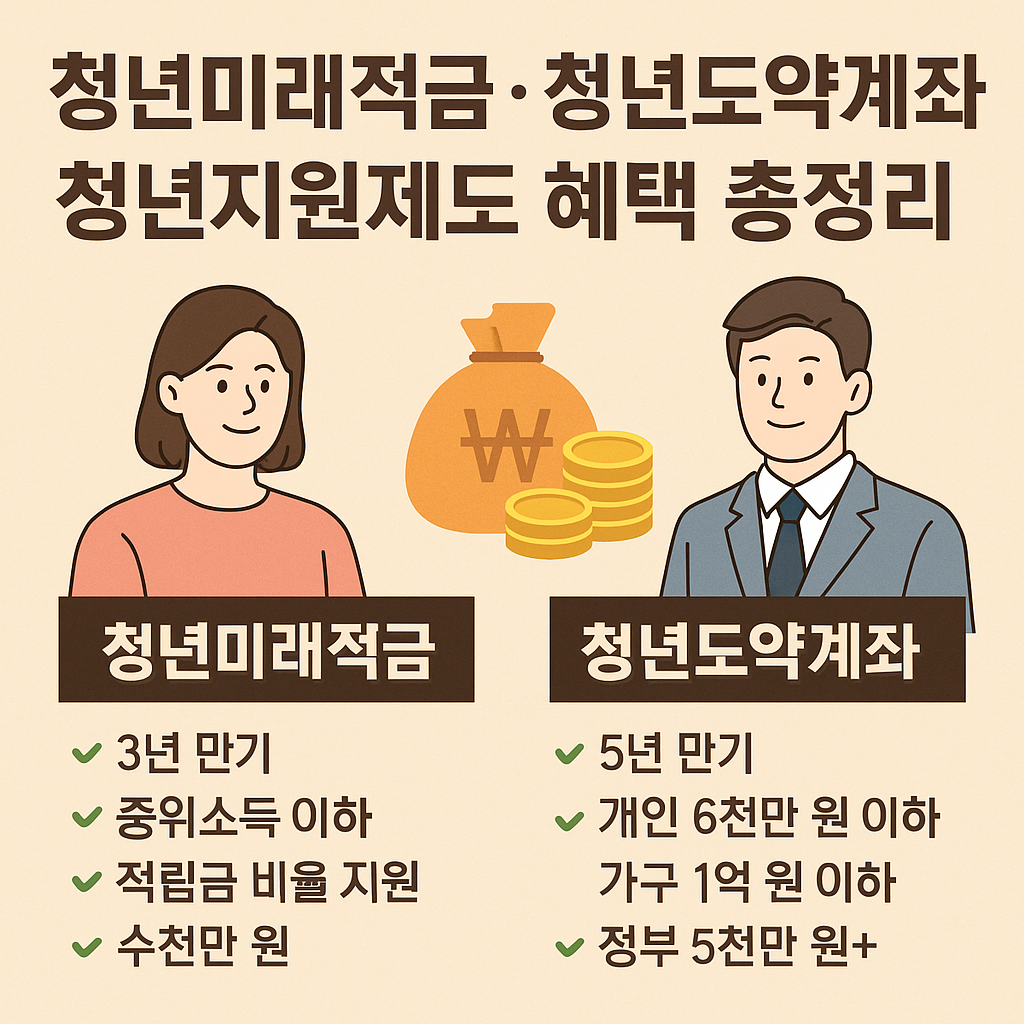 “청년미래적금·청년도약계좌, 차이점과 혜택 완전정리!”