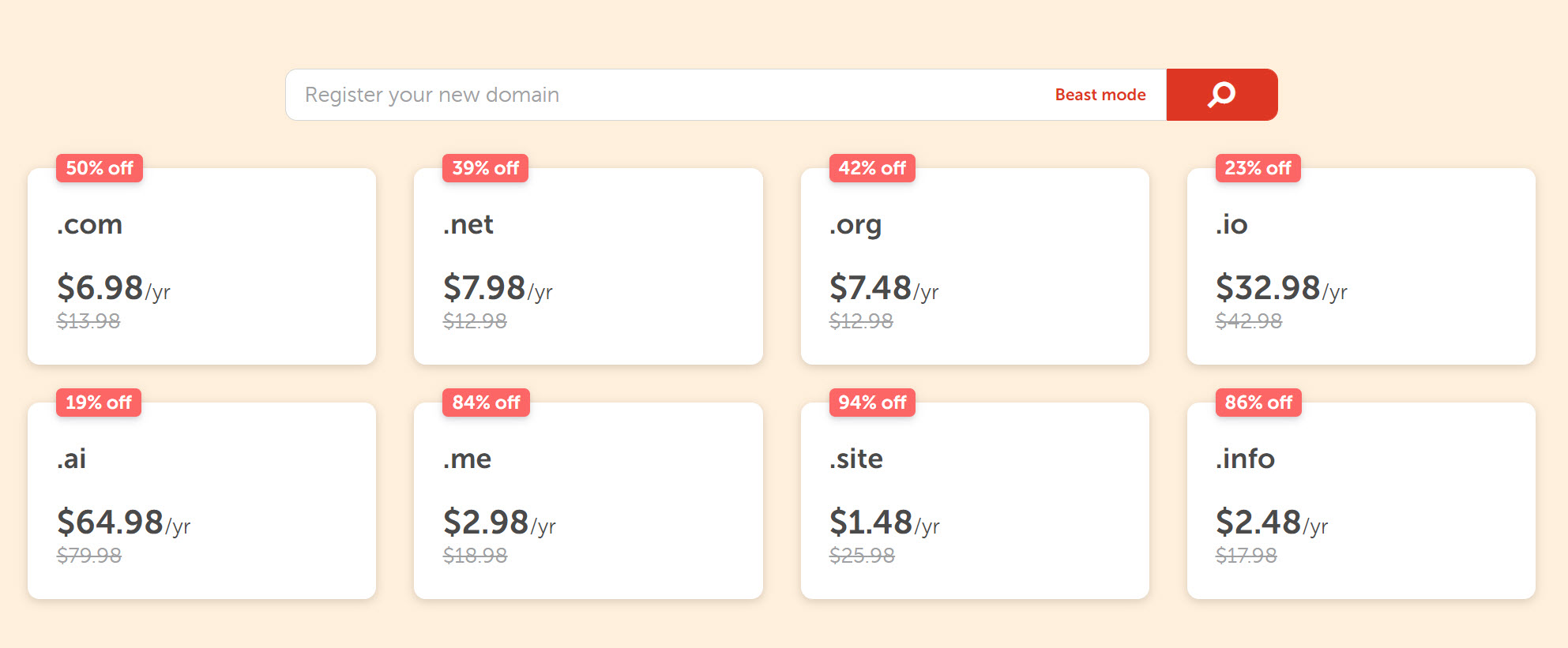 Namecheap 도메인 할인 (.com 및 .net 도메인 포함)