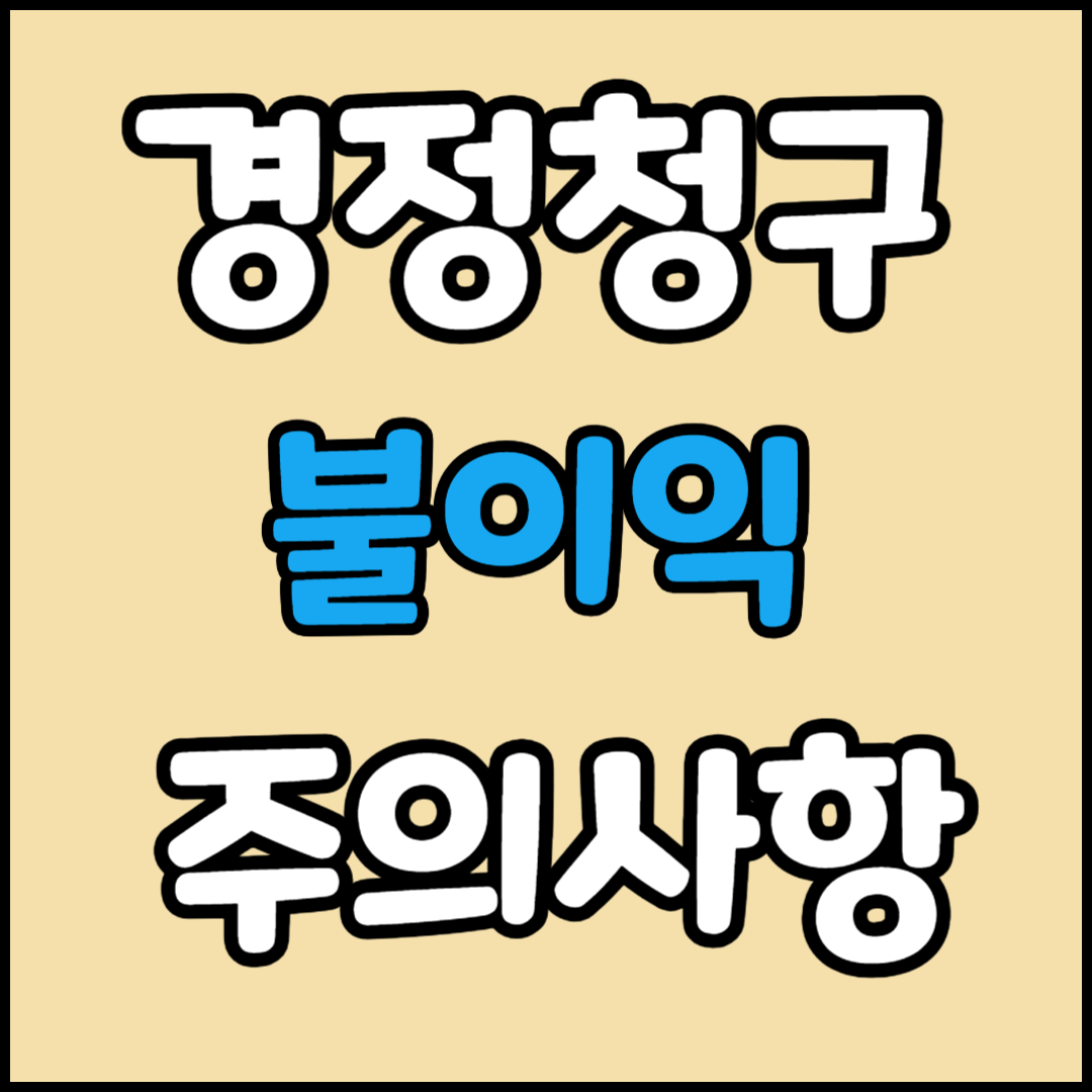 경정청구 불이익