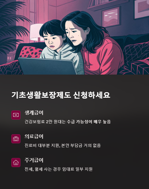 기초생활보장제도 신청 하세요