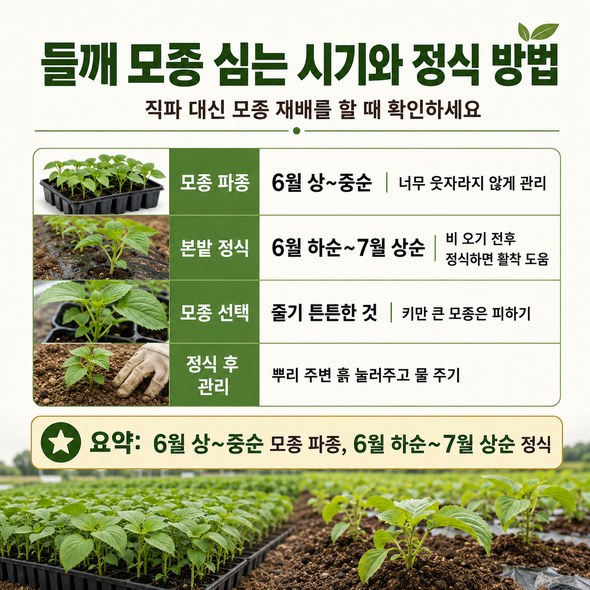 들깨 파종시기